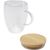 Leona 350 ml Glasbecher mit Bambusdeckel (Bild 2)