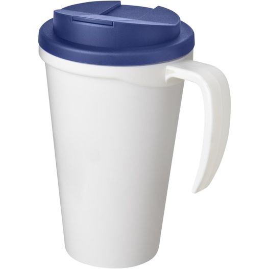 eine weiße und blaue kaffeetasse mit einem deckel Americano® Grande 350 ml Isolierbecher mit auslaufsicherem Schraubverschluss (Bild 1)