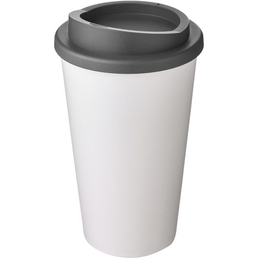 eine weiße tasse mit einem schwarzen deckel und einem grauen deckel Americano® 350 ml Isolierbecher (Bild 1)