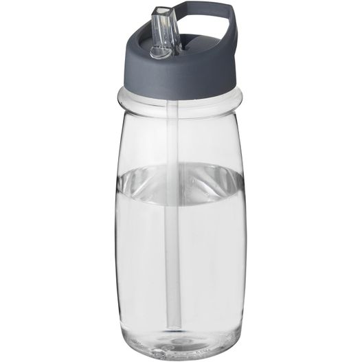 eine wasserflasche mit einem stroh darin H2O Active® Pulse 600 ml Sportflasche mit Ausgussdeckel (Bild 1)