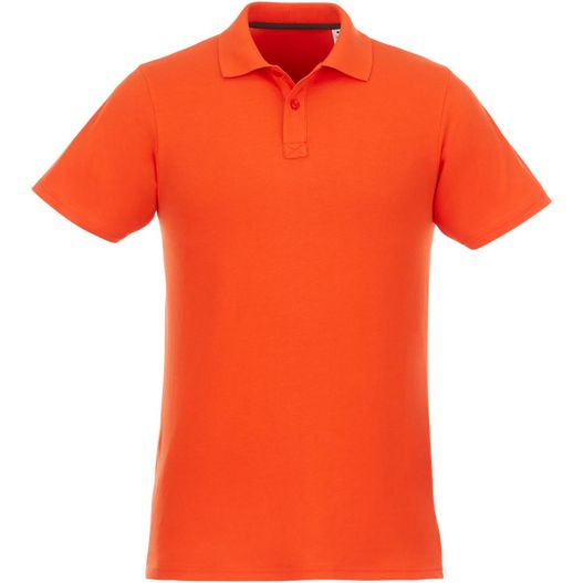 ein oranges poloshirt mit weißem kragen Helios Poloshirt für Herren (Bild 1)