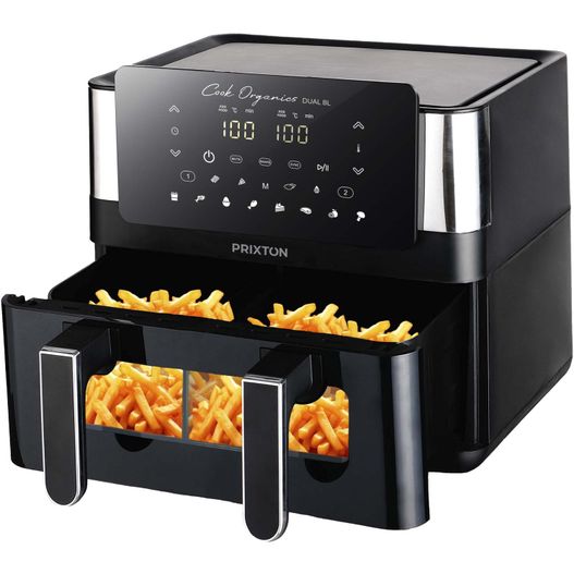 Prixton Cook Organics Doppel-Heißluftfritteuse 8L (Bild 1)