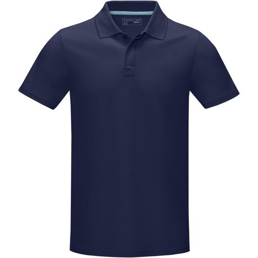 ein navy poloshirt mit einem weißen kragen Graphite Poloshirt aus Bio-Baumwolle für Herren (Bild 1)