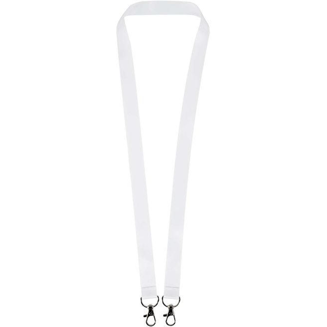 Leia Sublimation RPET-Lanyard mit 2 Metallhaken