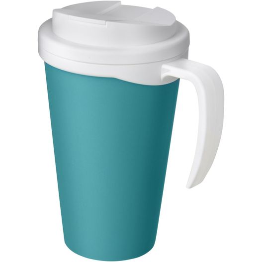 eine blaue und weiße tasse mit einem deckel Americano® Grande 350 ml Isolierbecher mit auslaufsicherem Schraubverschluss (Bild 1)