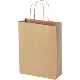 Produktabbildung Kraftpapiertasche 120 g/m² mit gedrehten Griffen – 24 × 9 × 32 cm Kraftpapiertasche 120 g/m² mit gedrehten Griffen – 24 × 9 × 32 cm