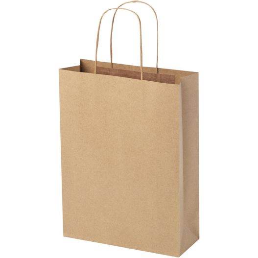 Produktabbildung Kraftpapiertasche 120 g/m² mit gedrehten Griffen – 24 × 9 × 32 cm Kraftpapiertasche 120 g/m² mit gedrehten Griffen – 24 × 9 × 32 cm (Bild 1)