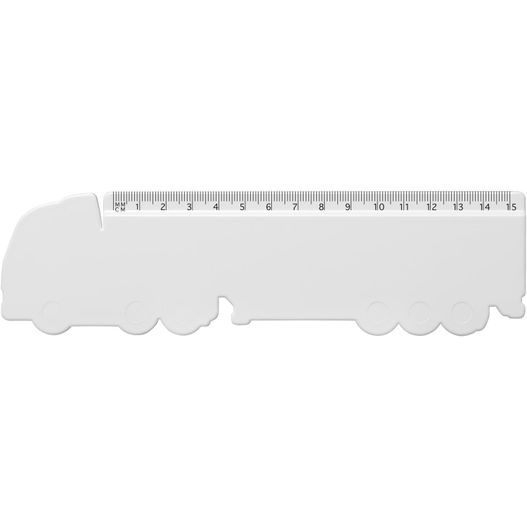 ein herrscher mit einem zug darauf Tait 15 cm LKW-förmiges Lineal aus Recycling-Kunststoff (Bild 1)