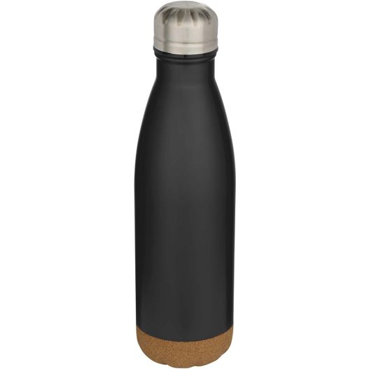 Cove 500 ml doppelwandige, vakuumisolierte Trinkflasche aus Edelstahl mit Korkdetails (Bild 1)