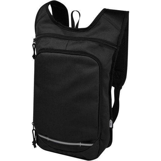 ein schwarzer rucksack mit reißverschlusstasche Trails GRS RPET Outdoor Rucksack 6,5 L (Bild 1)