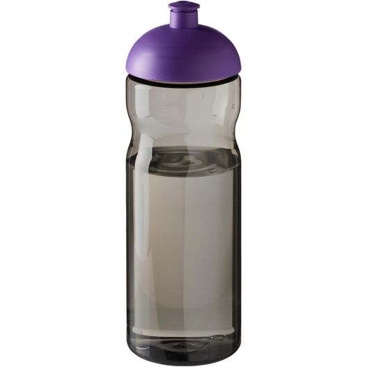 eine lila und schwarze wasserflasche mit einem lila deckel H2O Active® Eco Base 650 ml Sportflasche mit Stülpdeckel (Bild 1)