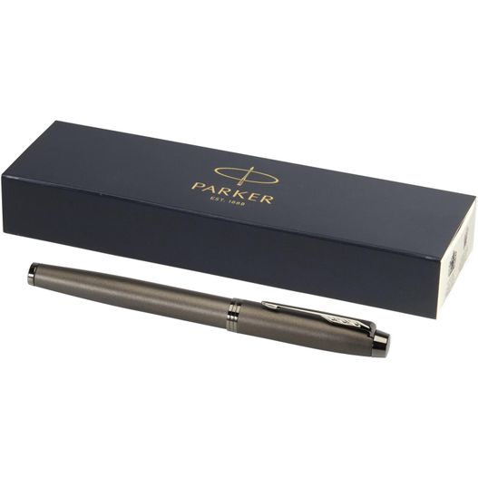 ein stift in einer box mit einem stift darin Parker IM Tintenroller (schwarze Mine) (Bild 1)