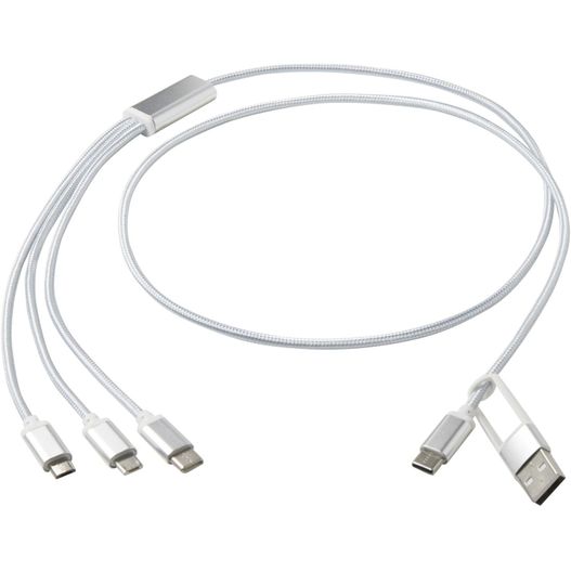 Versatile 5-in-1 Ladekabel aus recyceltem Aluminium (Bild 1)