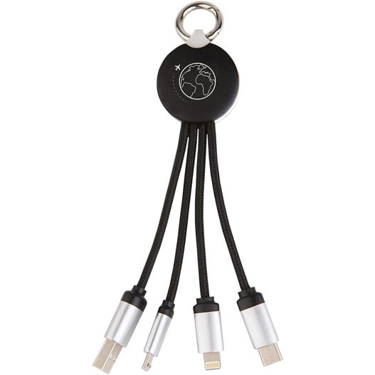 ein paar kabel mit einem usb-kabel verbunden SCX.design C16 Kabel mit Leuchtlogo (Bild 1)