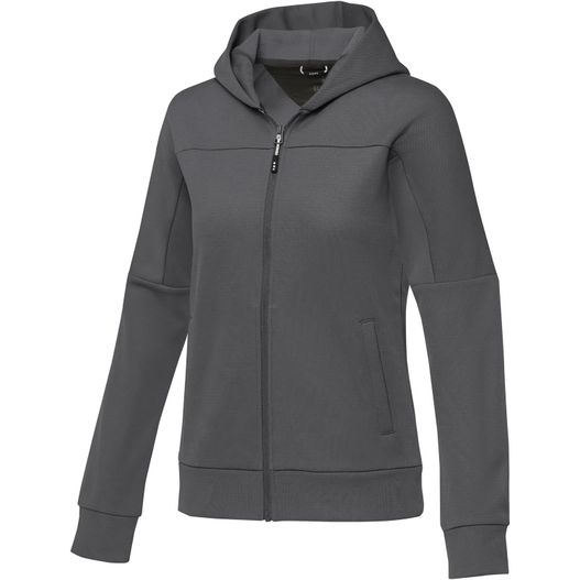 eine frauen graue jacke mit kapuze Nubia Performance Kapuzensweatjacke für Damen (Bild 1)