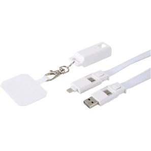 Franz 5 in 1 Lanyard Kabel aus recyceltem Kunststoff für Smartphones mit integrierter Datensynchronisierung und 65 W Schnellladefunktion
