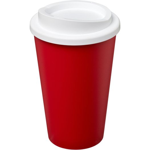 eine rote tasse mit einem weißen deckel und einem deckel Americano® 350 ml Isolierbecher (Bild 1)