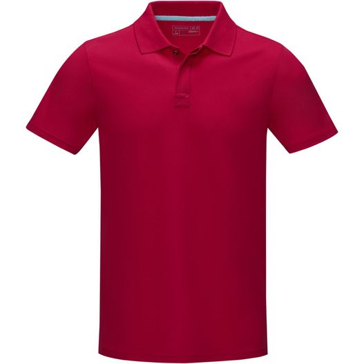 ein rotes poloshirt mit weißem kragen Graphite Poloshirt aus Bio-Baumwolle für Herren (Bild 1)