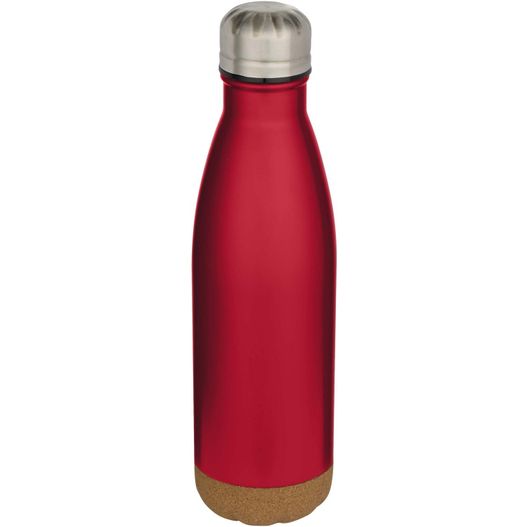 Cove 500 ml doppelwandige, vakuumisolierte Trinkflasche aus Edelstahl mit Korkdetails (Bild 1)