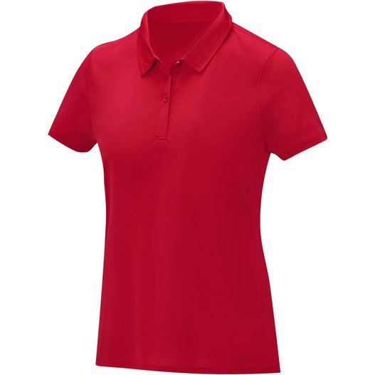 ein rotes poloshirt mit kragen Deimos Poloshirt cool fit mit Kurzärmeln für Damen (Bild 1)