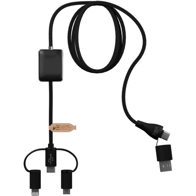 SCX.design C48 CarPlay 5-in-1 Ladekabel mit Leuchtlogo