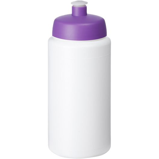 eine weiße und lila plastikflasche mit einem lila deckel Baseline® Plus grip 500 ml Sportflasche mit Sportdeckel (Bild 1)
