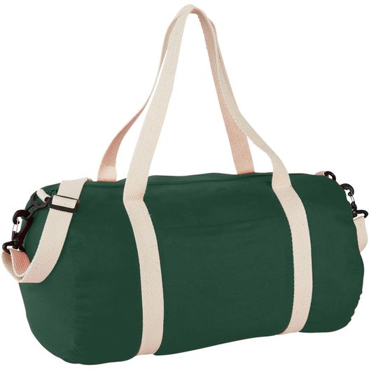 eine grüne duffeltasche mit einem weißen riemen The Cotton Barrel Reisetasche 25L (Bild 1)