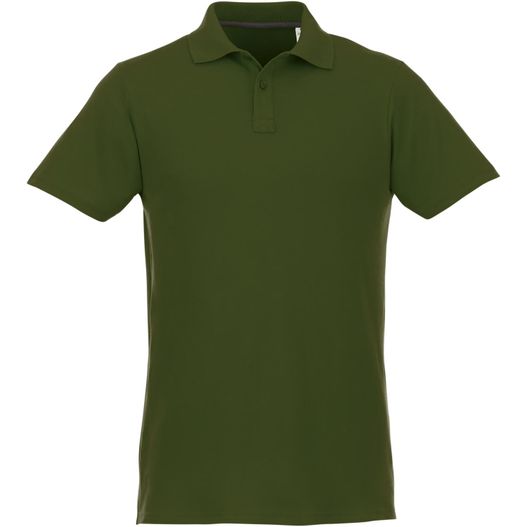 ein grünes poloshirt mit weißem kragen Helios Poloshirt für Herren (Bild 1)
