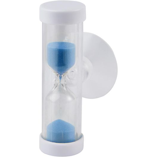 blaues und weißes stundenglas mit weißer basis Catto-Duschtimer (Bild 1)