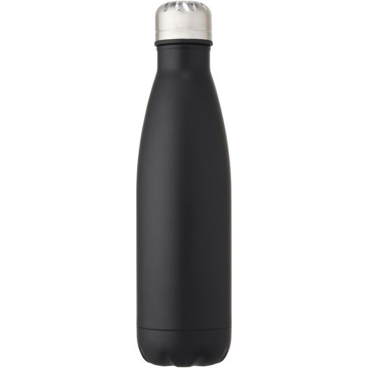 eine schwarze flasche mit einem silbernen deckel Cove 500 ml vakuumisolierte Edelstahlflasche (Bild 1)