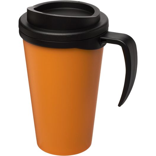 der orange reisebecher mit schwarzem deckel Americano® Grande 350 ml Isolierbecher (Bild 1)
