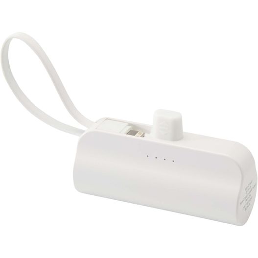 Alnair 10 W 5000 mAh Typ C Powerbank aus recyceltem Kunststoff mit integriertem Klappständer und 2 in 1 Kabel (Bild 1)
