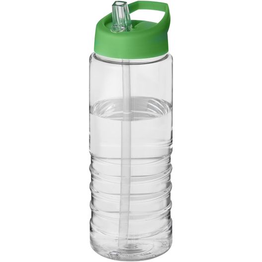 eine grüne plastikwasserflasche mit stroh H2O Active® Treble 750 ml Sportflasche mit Ausgussdeckel (Bild 1)