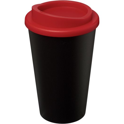 eine schwarze und rote tasse mit einem deckel Americano® 350 ml Isolierbecher (Bild 1)