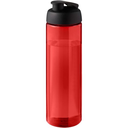 eine rote wasserflasche mit schwarzem deckel H2O Active® Eco POP Vibe 850 ml Sportflasche mit Klappdeckel (Bild 1)