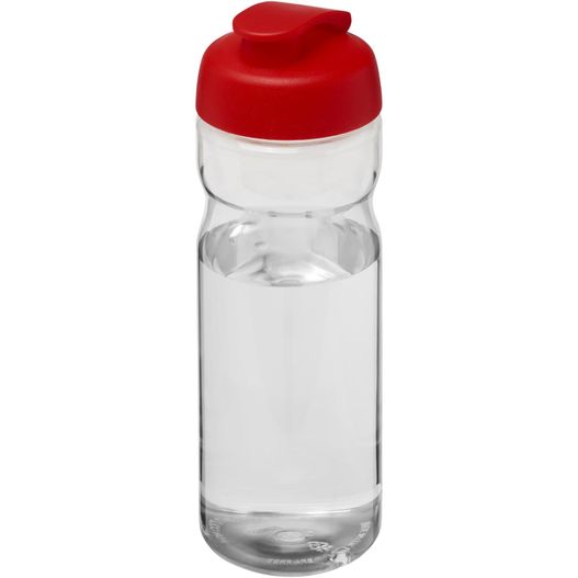 eine rote und weiße wasserflasche mit rotem deckel H2O Active® Base 650 ml Sportflasche mit Klappdeckel (Bild 1)