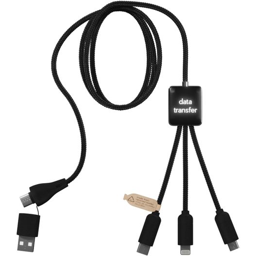 SCX.design C45 5-in-1 rPET-Ladekabel mit Datentransfer (Bild 1)