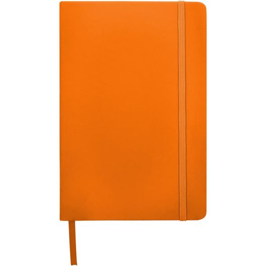 ein oranges notizbuch mit einem stift oben Spectrum A5 Hard Cover Notizbuch (Bild 1)