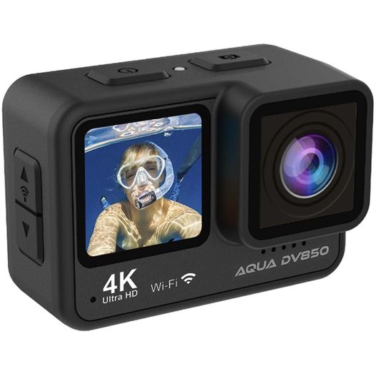 Prixton DV850 Aqua 4K Actionkamera mit zwei Bildschirmen (Bild 1)