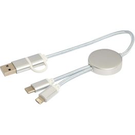 Alasia 30 cm 5-in-1 Kabel aus recyceltem Kunststoff für Datenübertragung und 27W Schnellladung