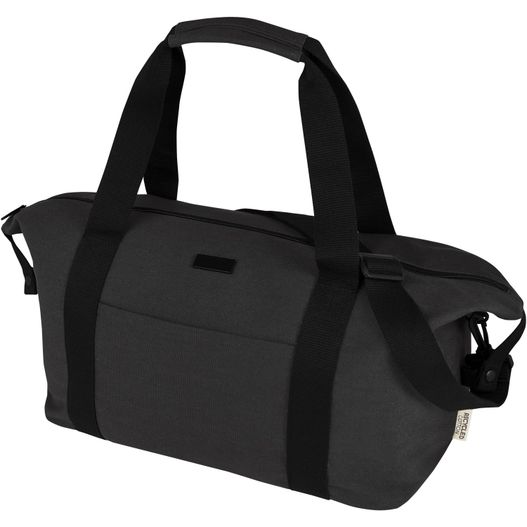 eine schwarze duffeltasche mit reißverschluss Joey Reisetasche aus GRS recyceltem Canvas 25 L (Bild 1)
