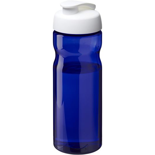 eine blaue sportflasche mit weißem deckel H2O Active® Eco Base 650 ml Sportflasche mit Klappdeckel (Bild 1)
