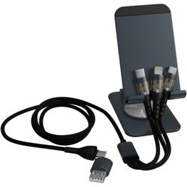SCX.design O32 faltbare Telefonladestation mit 3-in-1 Ladekabel
