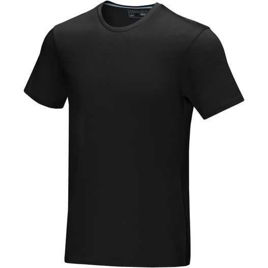 ein schwarzes t-shirt mit einem weißen logo auf der brust Azurite T-Shirt aus GOTS-zertifizierter Bio-Baumwolle für Herren (Bild 1)