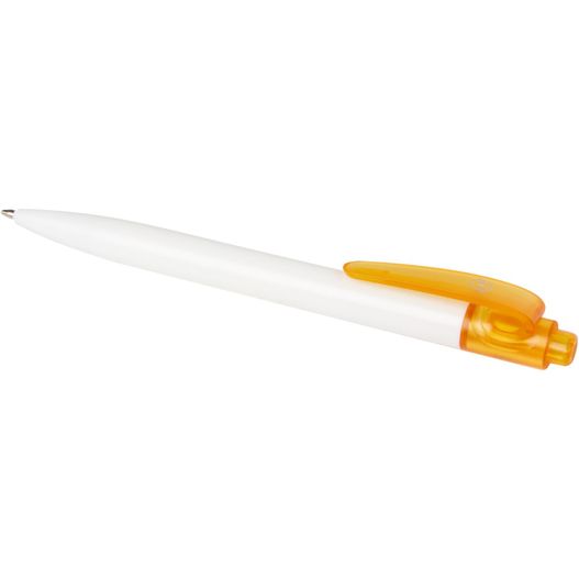 einen stift mit gelber spitze und einem weißen körper Thalaasa Kugelschreiber aus Ocean Bound-Kunststoff (schwarze Mine) (Bild 1)