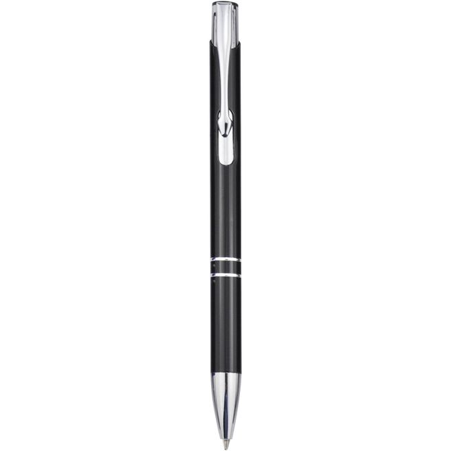 Moneta Druckkugelschreiber aus Aluminium (schwarze Mine)