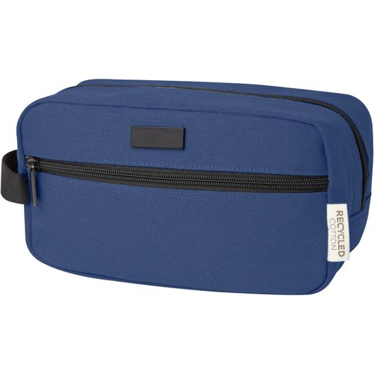 eine blaue toilettentasche mit schwarzem reißverschluss Joey Kosmetiktasche aus GRS recyceltem Canvas 3,5 L (Bild 1)
