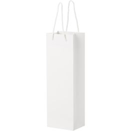 Handgefertigte 170 g/m² Weinflaschentüte aus Integra-Papier mit Kunststoff Kordelgriffen – 12 × 9 × 37 cm