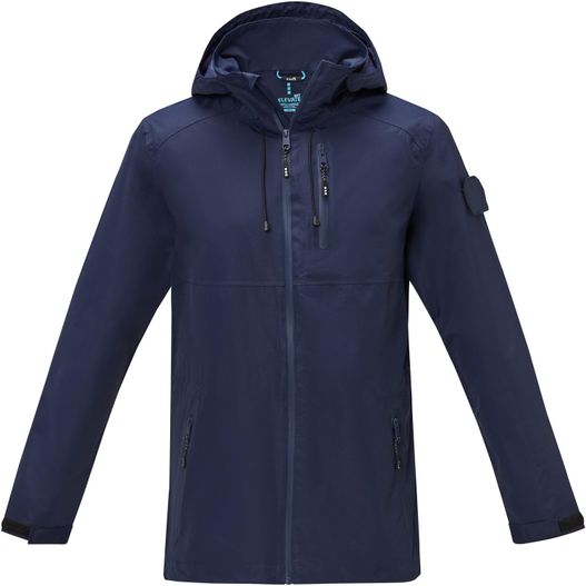 eine blaue jacke mit kapuze und reißverschluss Kai Unisex leichte GRS recycelte Circular Jacke (Bild 1)
