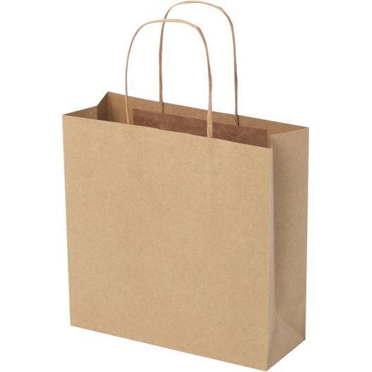 Produktabbildung Kraftpapiertasche 120 /m² mit gedrehten Griffen – 24 × 9 × 24 cm Kraftpapiertasche 120 /m² mit gedrehten Griffen – 24 × 9 × 24 cm (Bild 1)